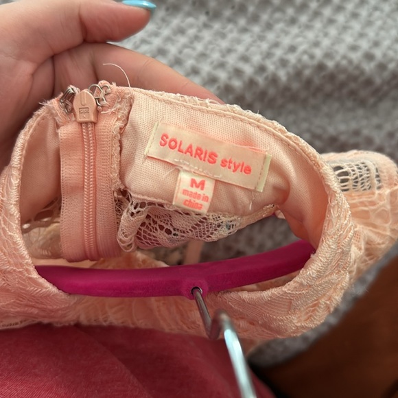 Elegant Pink Lace Romper - Picture 4 of 4